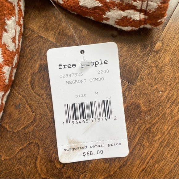 NWT. Free People Animal Print Top - Picture 2 of 2